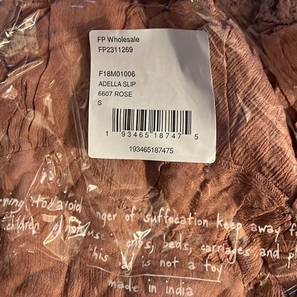 Free People Women's Adella Slip Mini Laced Ruffled Rose Dress Size S NWT - Picture 5 of 5